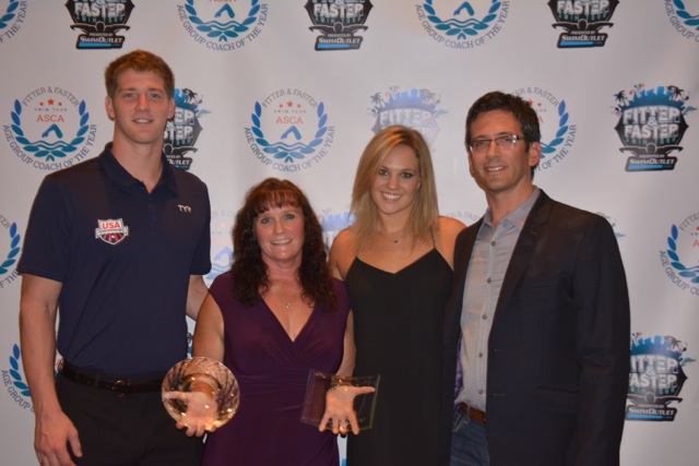 Beth Winkowski from Dynamo Swim Club in Atlanta, Georgia was the very first recipient of the Fitter and Faster/ASCA Age Group Swim Coach of the Year Award in September of 2014.
