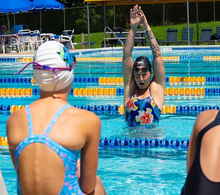 Sydney Pickrem demonstrating technique